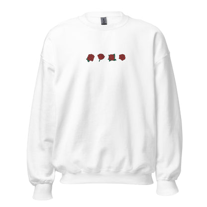 Embroidered Rose Sweatshirt