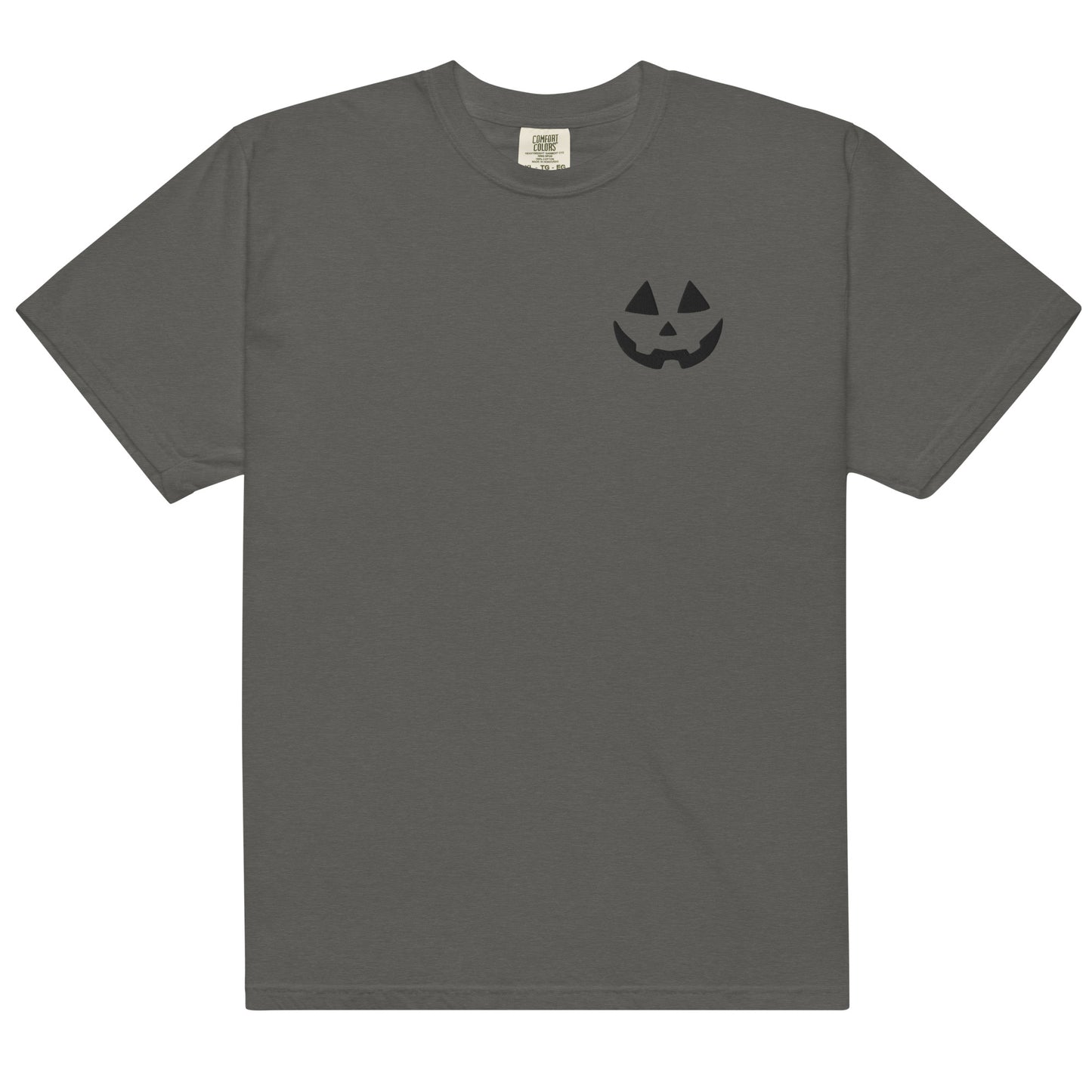 Comfort Colors Embroidered Jack-O-Lantern T-Shirt