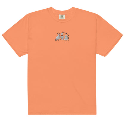 Comfort Colors Embroidered Ghost Cat T-Shirt