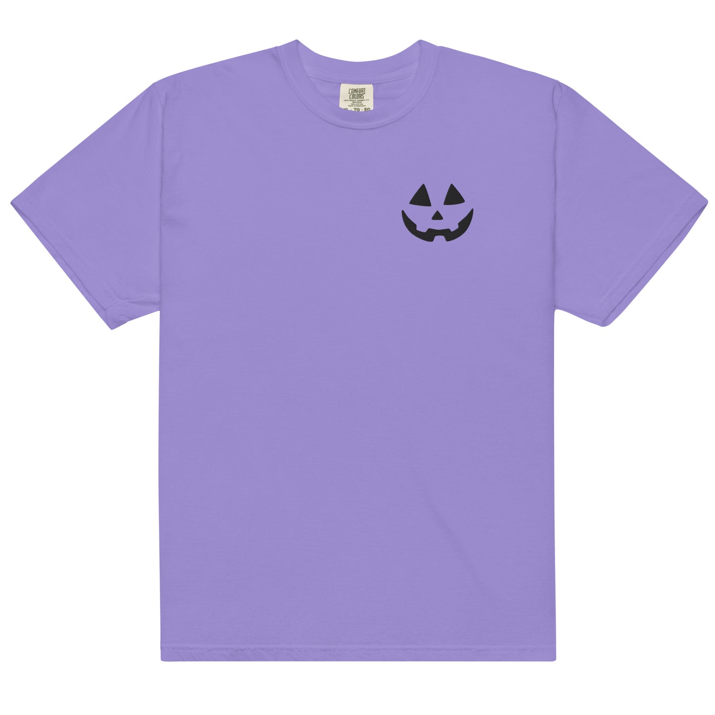 Comfort Colors Embroidered Jack-O-Lantern T-Shirt